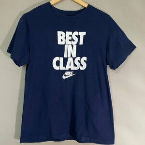 The Nike Tee Blue Best  In Class Logo Short Sleeve Sz Small